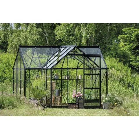 Svart T-format Halls ICON GARDENHOUSE 6 växthus