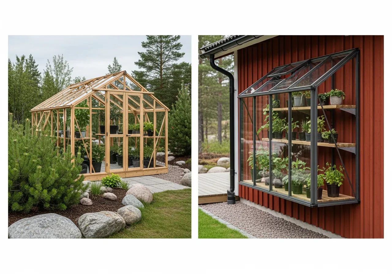 Guide till fristående och väggväxthus