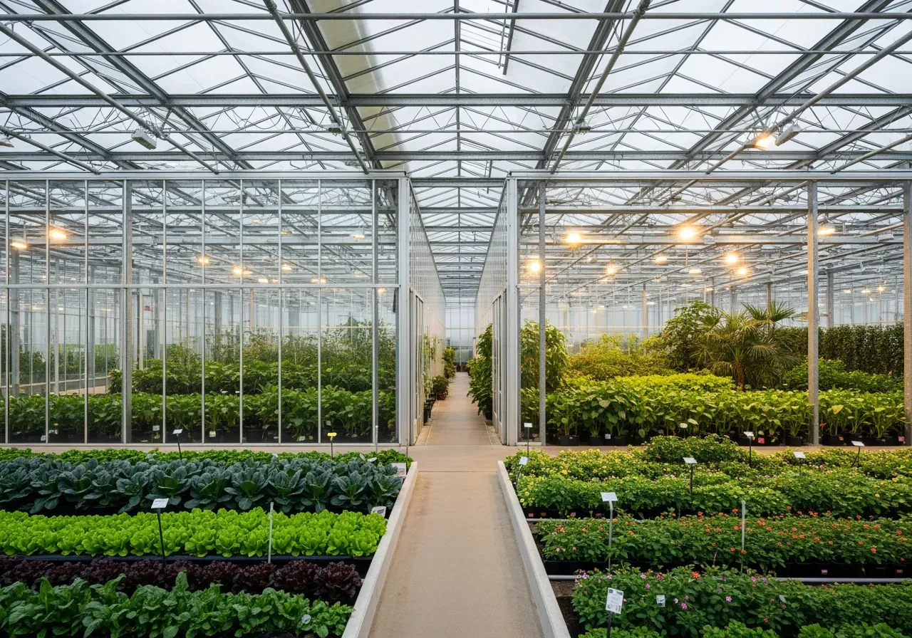 Zonindelning i stora växthus