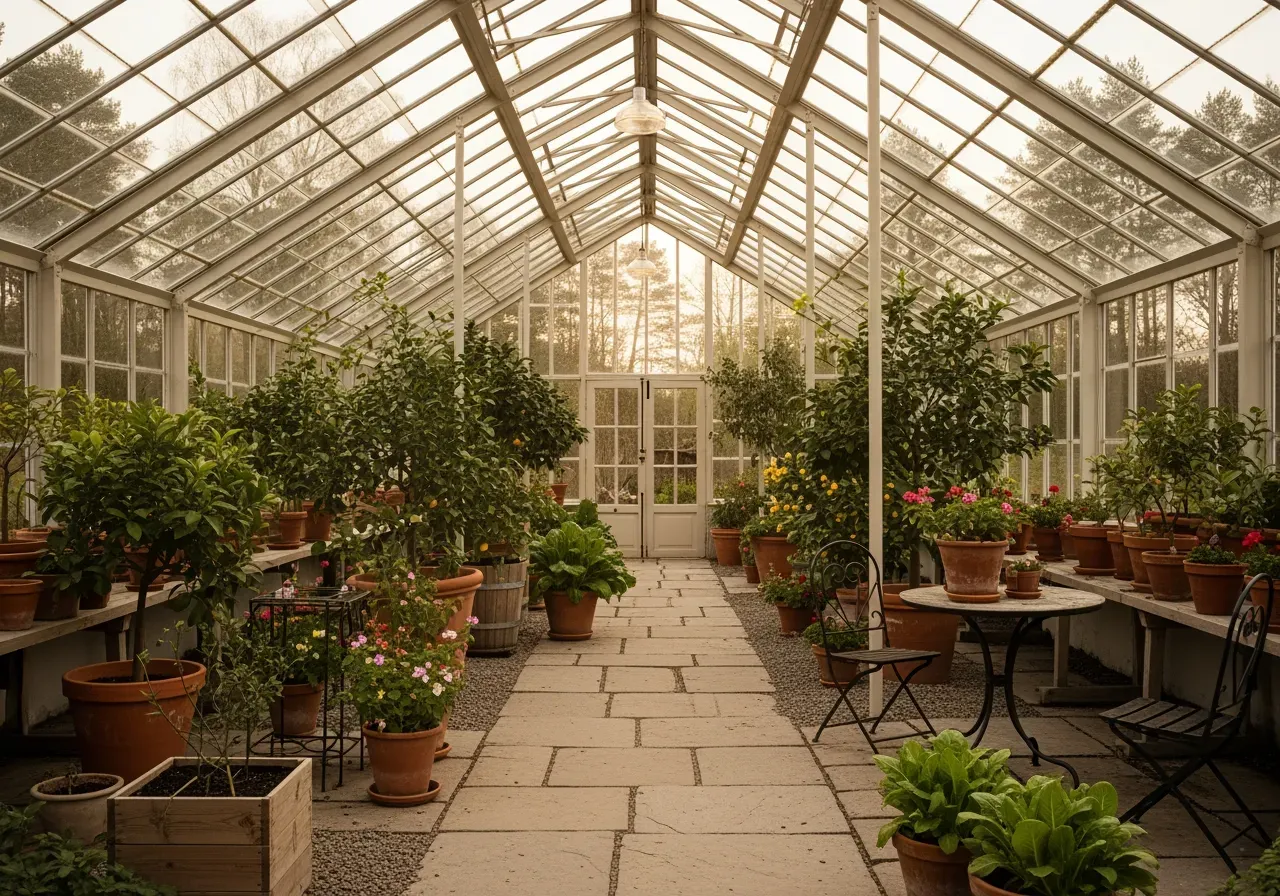 Rymliga växthus och orangerier