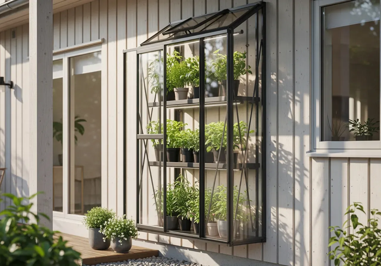 Smidiga väggväxthus för små ytor