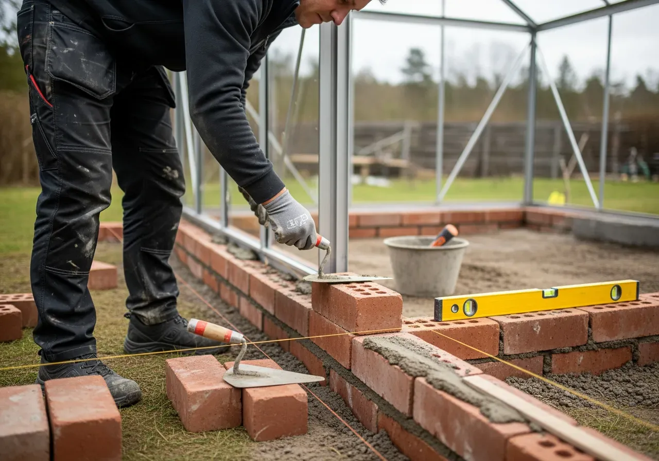 Mura sockel till växthus